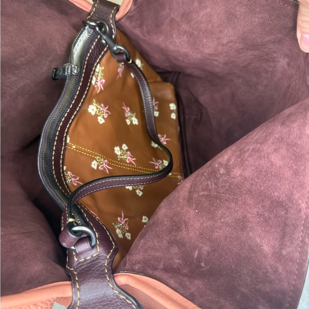 Coach 1941 Bandit Tea Rose Leather XL Hobo Bag-E1780-86760